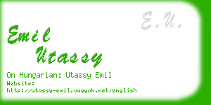 emil utassy business card